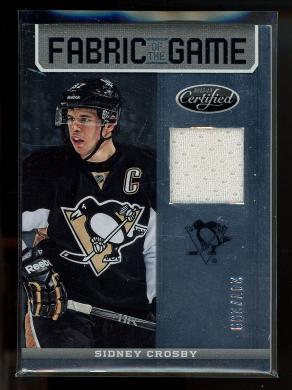 Sidney Crosby 2012 Certified #FOG-SC Fabric of the Game /299 RAW