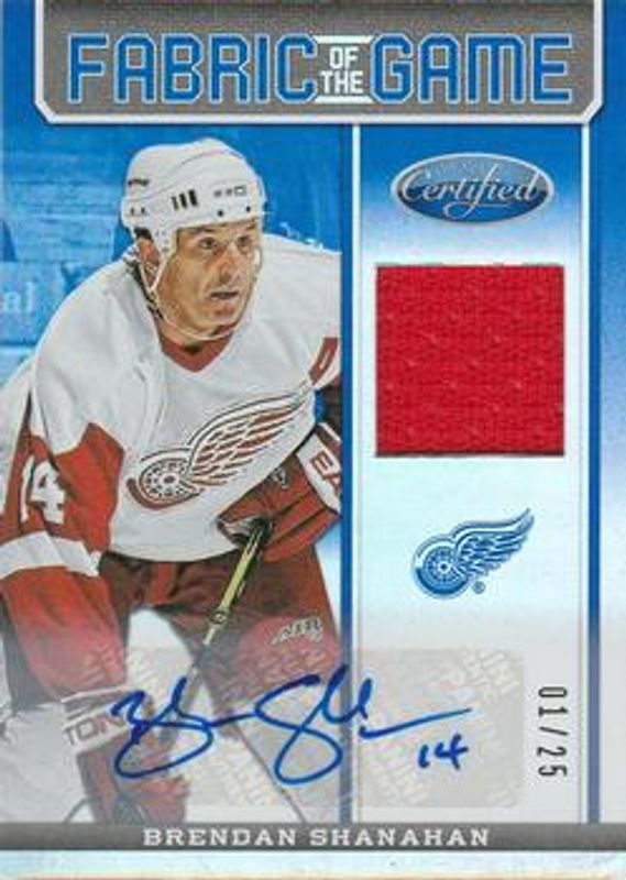 Brendan Shanahan 2012 Certified #FOG-BSH Fabric of the Game Mirror Blue Jersey Autographs /50 RAW