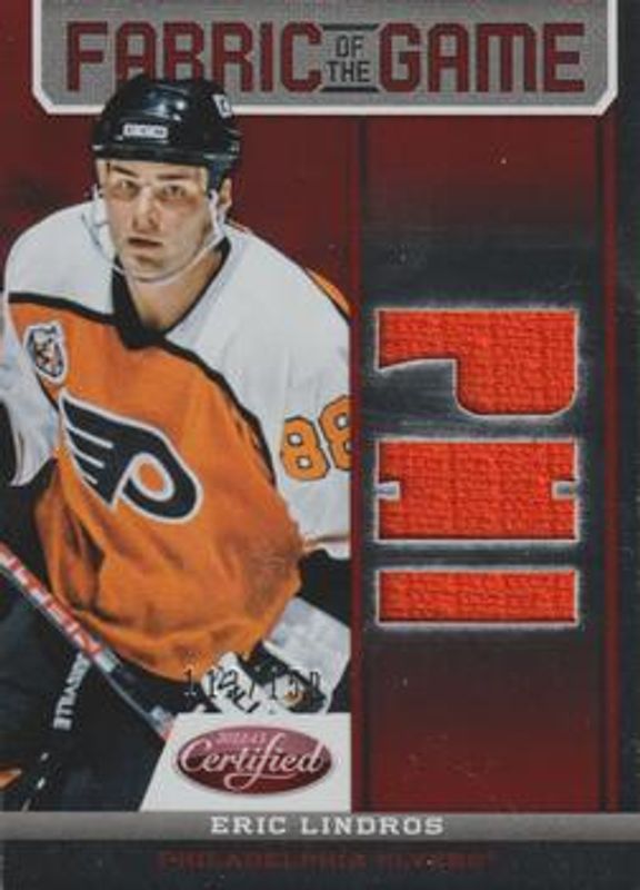 2012 Certified #FOG-EL Fabric of the Game Mirror Red Jersey Team die-cut /150