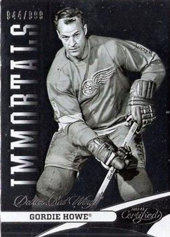 Gordie Howe 2012 Certified #121 Base /999 RAW