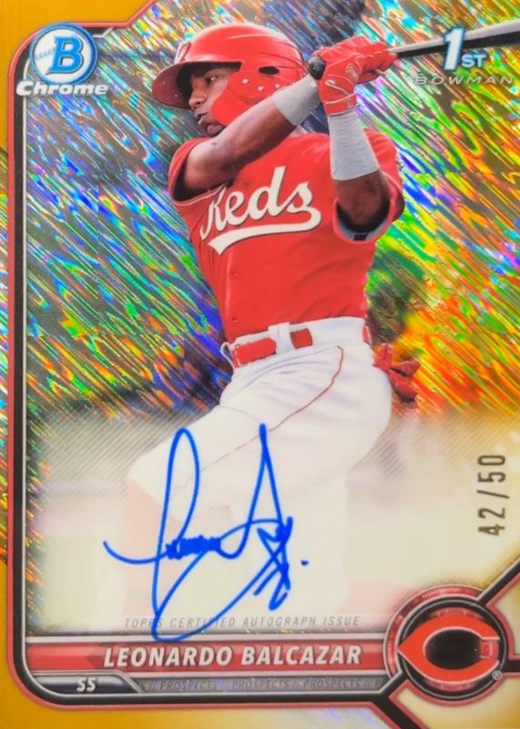 2022 Bowman Chrome #CPA-LB Prospect Auto - Gold Shimmer Refractor /50 (1st)