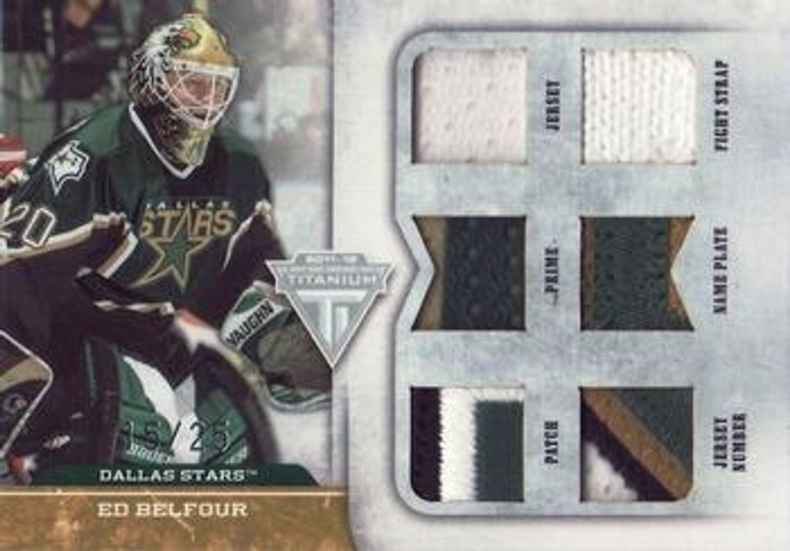 Ed Belfour 2011 Titanium #13 Six Star Memorabilia /25 RAW