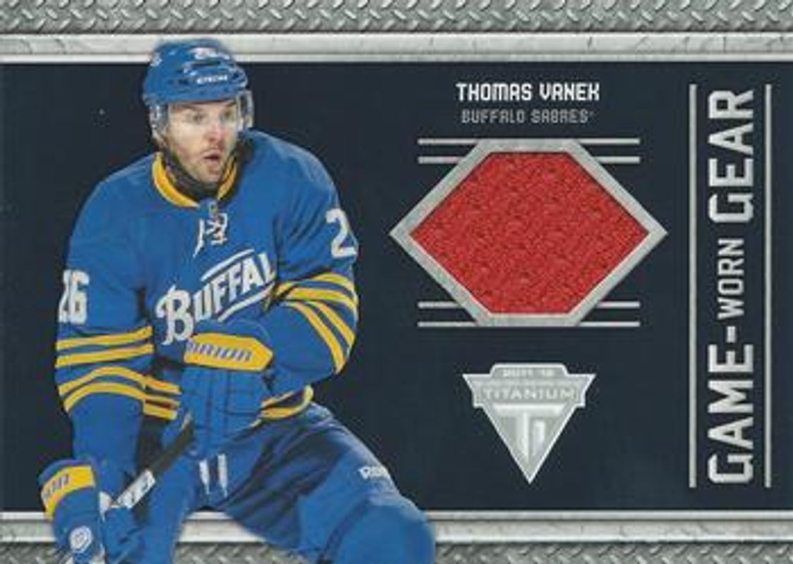 Thomas Vanek 2011 Titanium #8 Game Worn Gear RAW