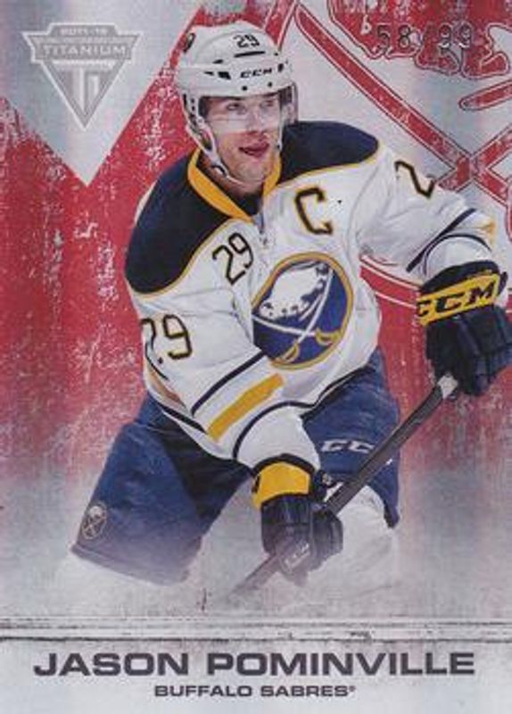 Jason Pominville 2011 Titanium #33 Spectrum Ruby /99 RAW