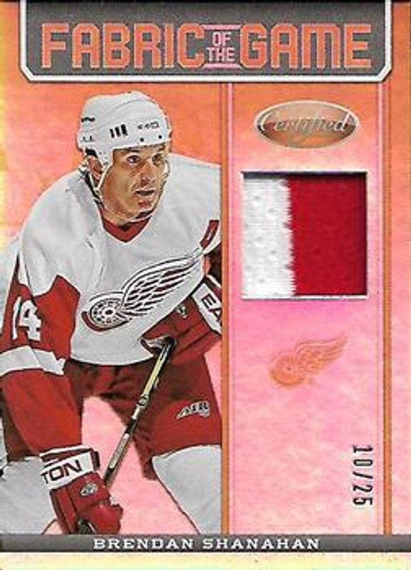 Brendan Shanahan 2012 Certified #FOG-BSH Fabric of the Game Mirror Gold Prime /25 RAW