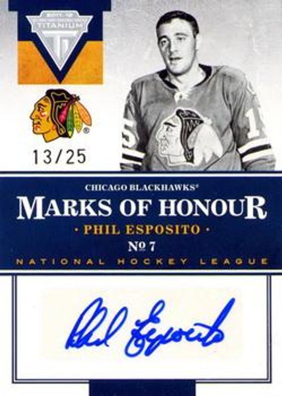2011 Titanium #6 Marks of Honour Autographs /2