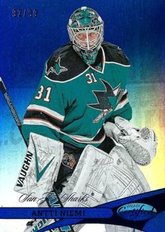 Antti Niemi 2012 Certified #31 Mirror Blue /50 RAW