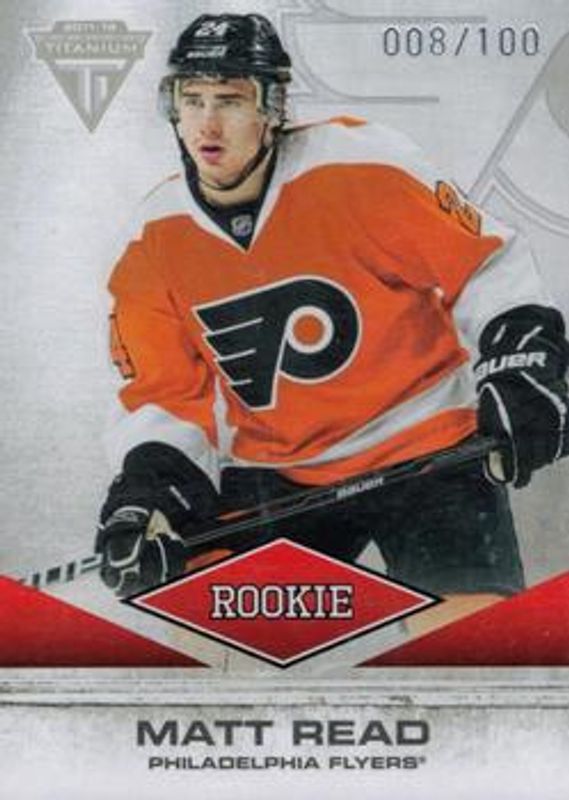 Matt Read 2011 Titanium #178 Spectrum Gold /6 Rookie RAW