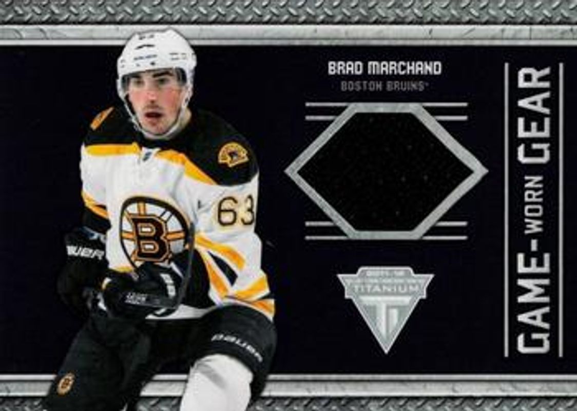 Brad Marchand 2011 Titanium #86 Game Worn Gear RAW