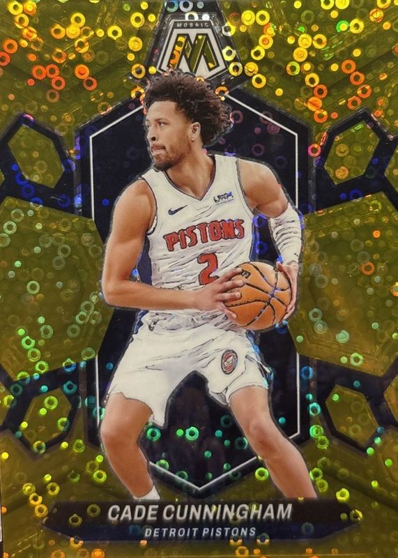 Cade Cunningham 2023 Mosaic #81 Fast Break Gold /10 RAW