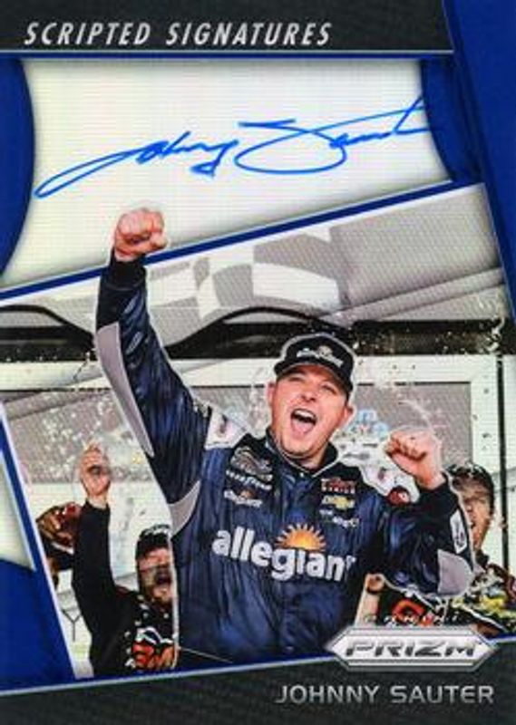 2018 Prizm NASCAR #SS-JS Scripted Signatures - Blue /50