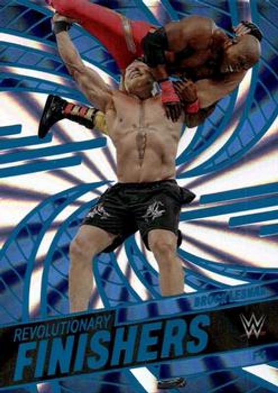 Brock Lesnar 2023 Revolution WWE #5 Revolutionary Finishers - Sunburst /99 RAW