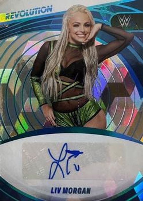 Liv Morgan 2023 Revolution WWE #AG-LVM Autographs - Cubic /49 RAW