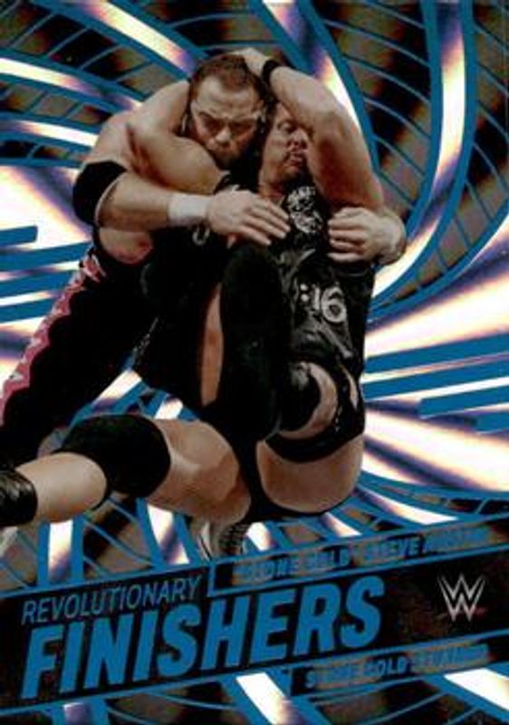 Steve Austin 2023 Revolution WWE #3 Revolutionary Finishers - Sunburst /99 RAW
