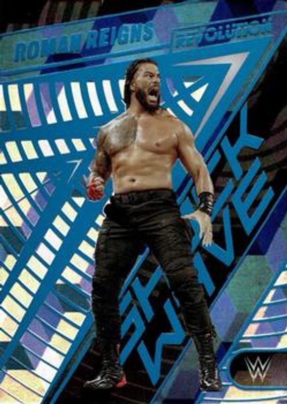 Roman Reigns 2023 Revolution WWE #2 Shock Wave - Cubic /49 RAW