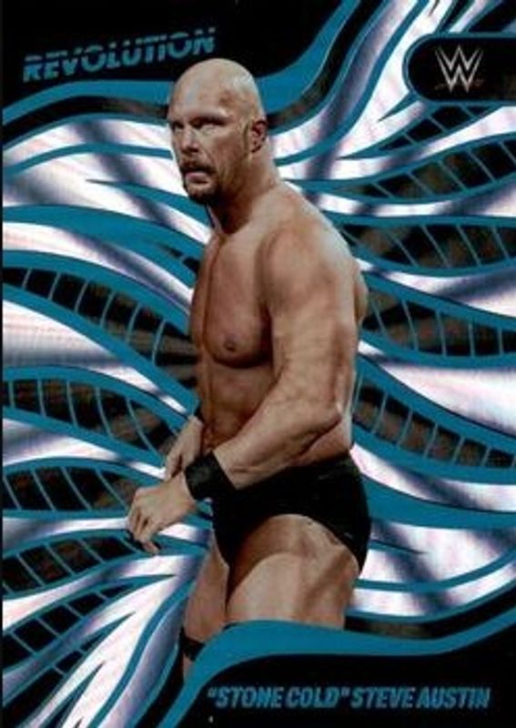 Steve Austin 2023 Revolution WWE #117 Sunburst /99 RAW