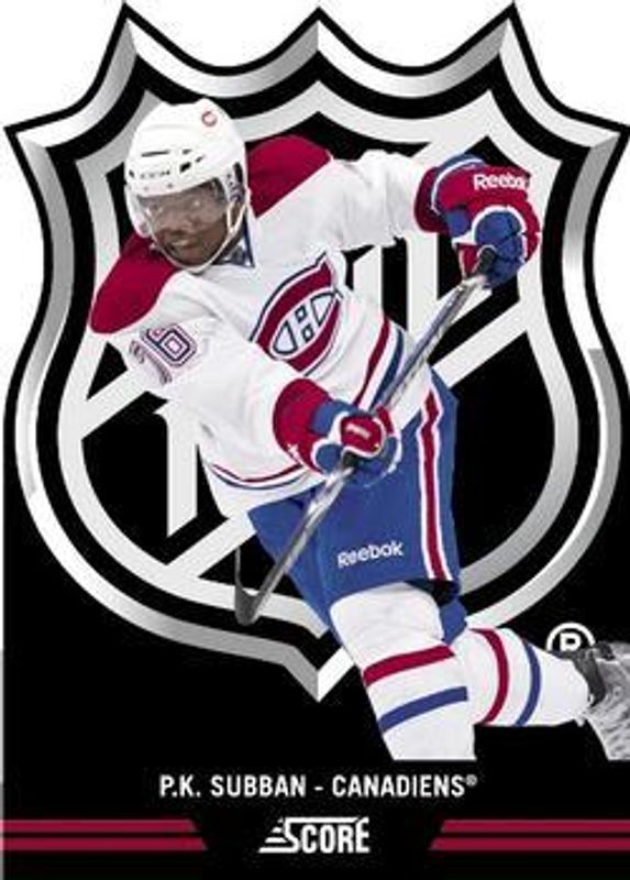 PK Subban 2011 Score #4 NHL Shield Die Cuts RAW