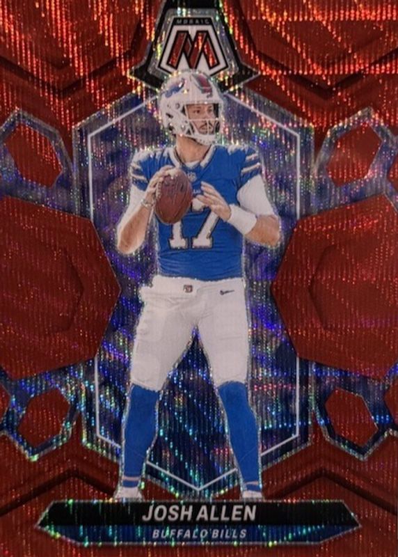 Josh Allen 2024 Mosaic #22 Red Wave /9 RAW