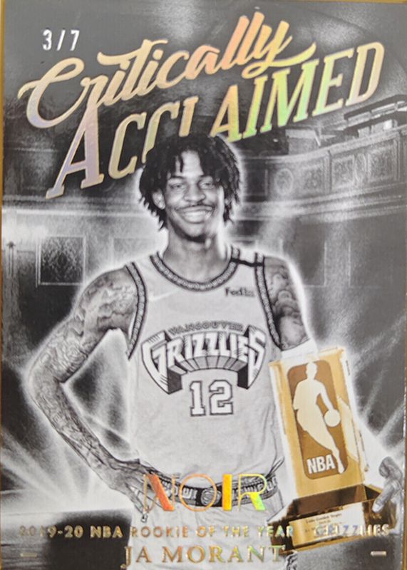 Ja Morant 2023 Noir #297 Critically Acclaimed - Holo Gold FOTL /7 RAW