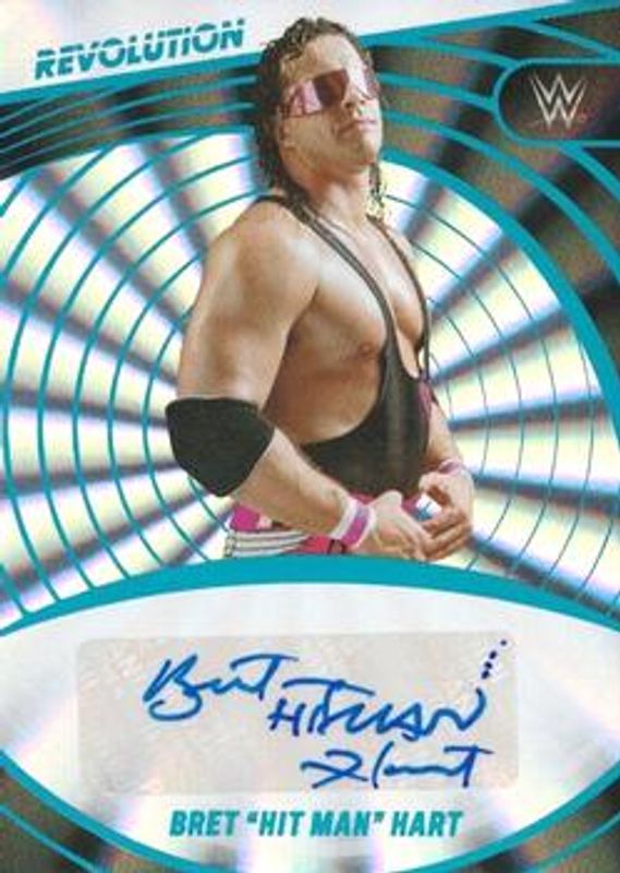 Bret "Hit Man" Hart 2023 Revolution WWE #AG-HMH Autographs - Sunburst /99 RAW