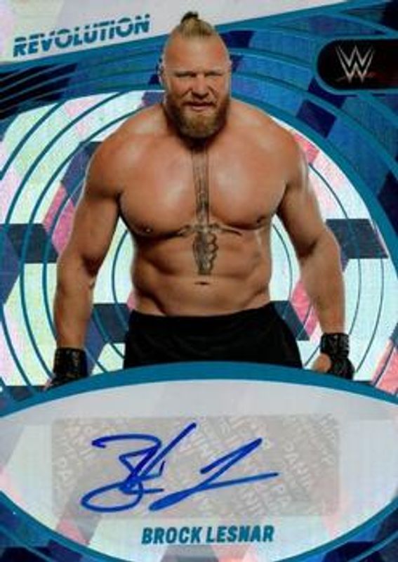 Brock Lesnar 2023 Revolution WWE #AG-BLS Autographs - Cubic /49 RAW