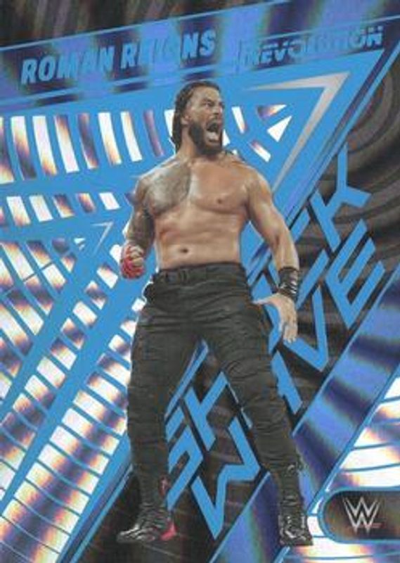 Roman Reigns 2023 Revolution WWE #2 Shock Wave - Sunburst /99 RAW