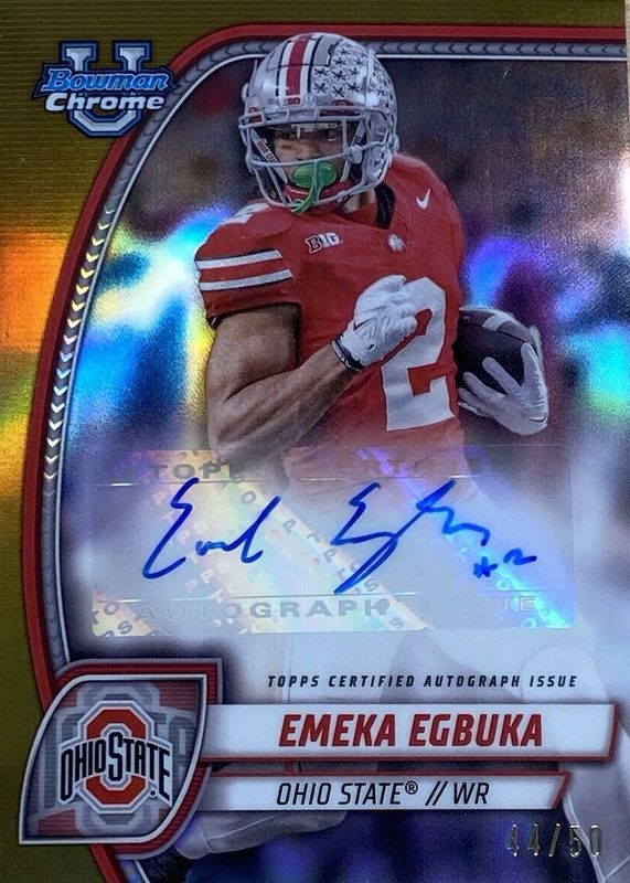 2024 Bowman Chrome University #PA-EEG Prospect Auto - Gold Refractor /50