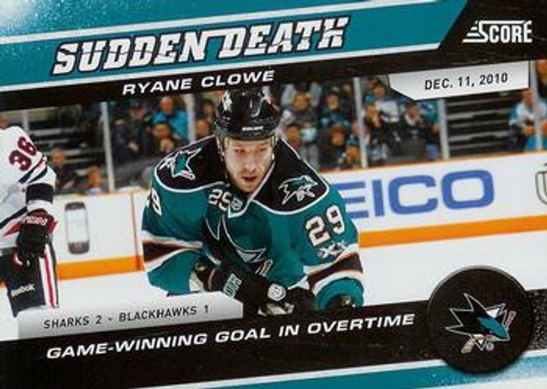 Ryane Clowe 2011 Score #4 Sudden Death RAW