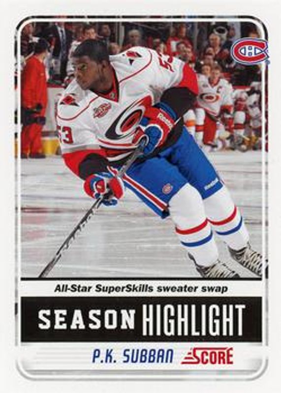 PK Subban 2011 Score #14 Base RAW
