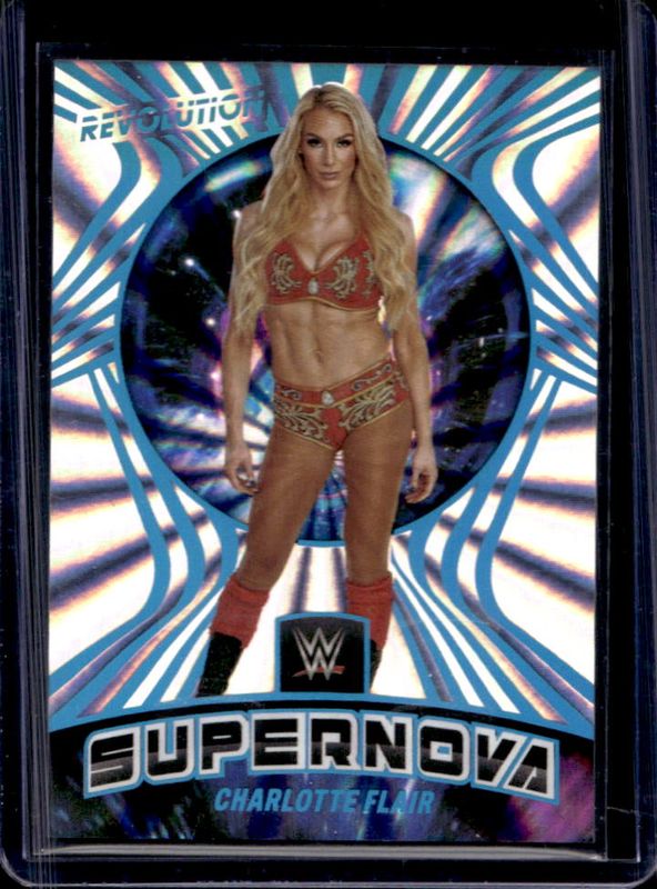 Charlotte Flair 2022 Revolution WWE #29 Supernova Sunburst /99 RAW