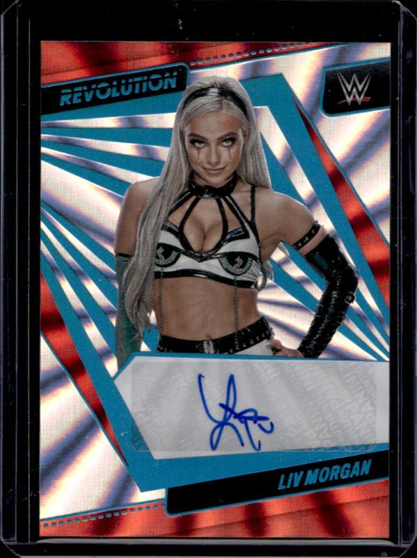 Liv Morgan 2022 Revolution WWE #AG-LIV Autographs Sunburst /99 RAW