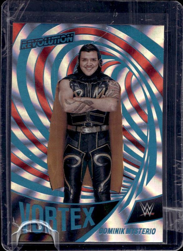 Dominik Mysterio 2022 Revolution WWE #16 Vortex Sunburst /99 RAW