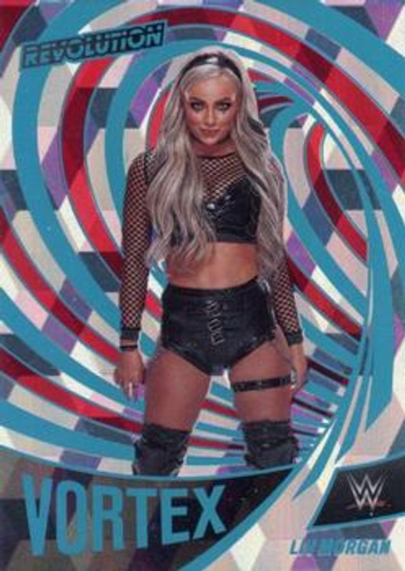 Liv Morgan 2022 Revolution WWE #9 Vortex Cubic /49 RAW