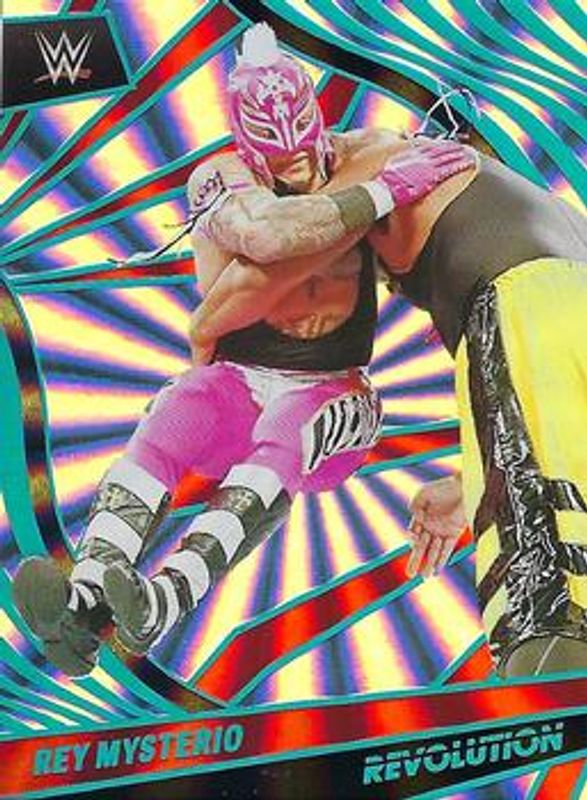 Rey Mysterio 2022 Revolution WWE #49 Sunburst /99 RAW