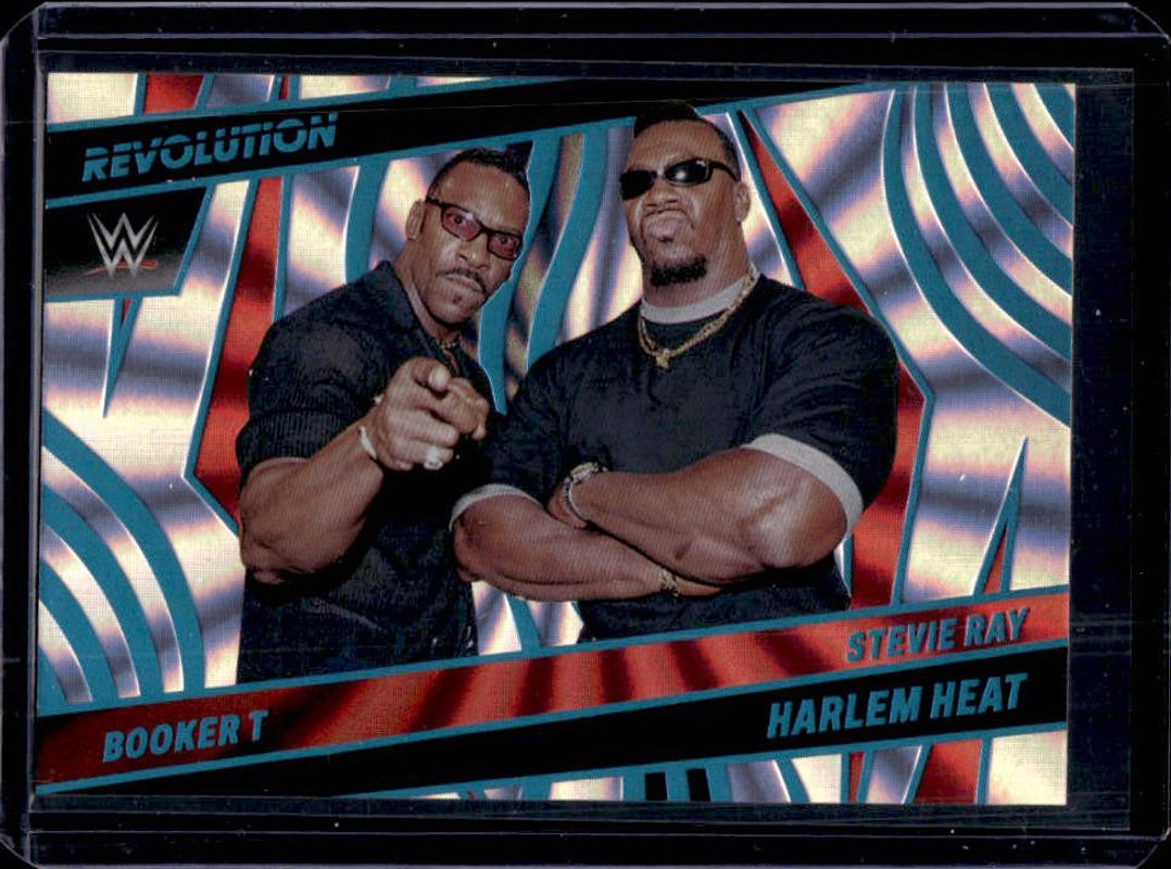 Booker T / Stevie Ray 2022 Revolution WWE #141 Sunburst /99 RAW