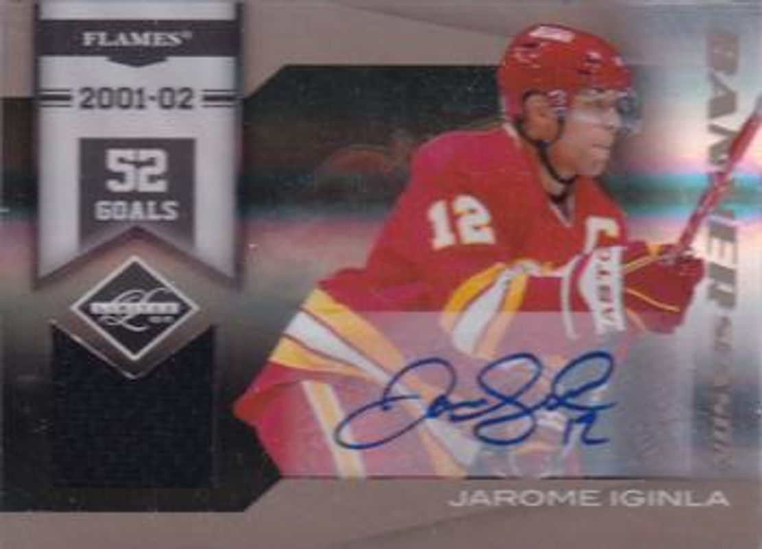 Jarome Iginla 2010 Limited #11 Banner Season Materials Signatures /2 RAW