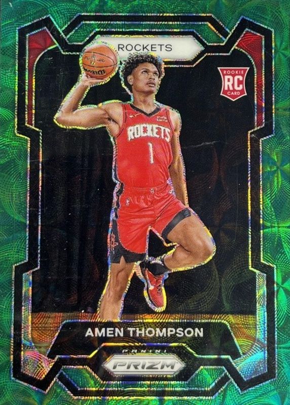 Amen Thompson 2023 Prizm #150 Choice Green /8 Rookie RAW