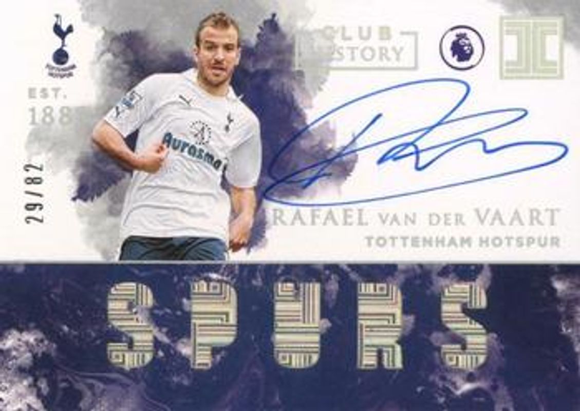 2019 Impeccable Premier League #CH-RVDV Impeccable Club History Autographs /86