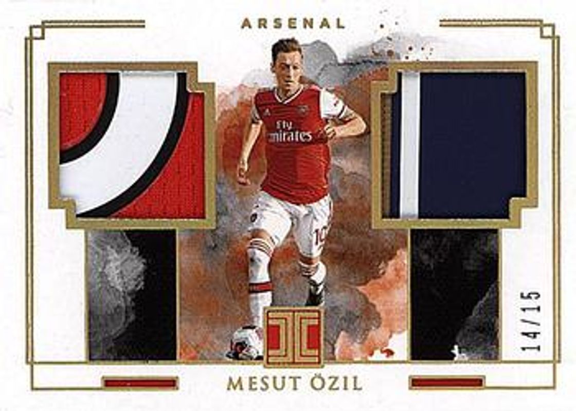 Mesut Ozil 2019 Impeccable Premier League #DP-OZL Impeccable Dual Materials - Gold /25 RAW
