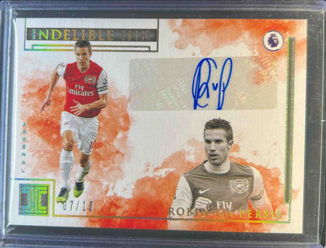 Robin van Persie 2019 Impeccable Premier League #IN-RVP Indelible Ink - Gold /10 RAW