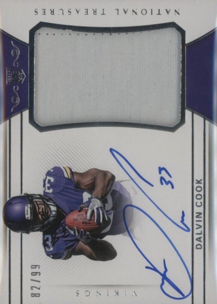 Dalvin Cook 2017 National Treasures #191 Rookie Patch Auto /99