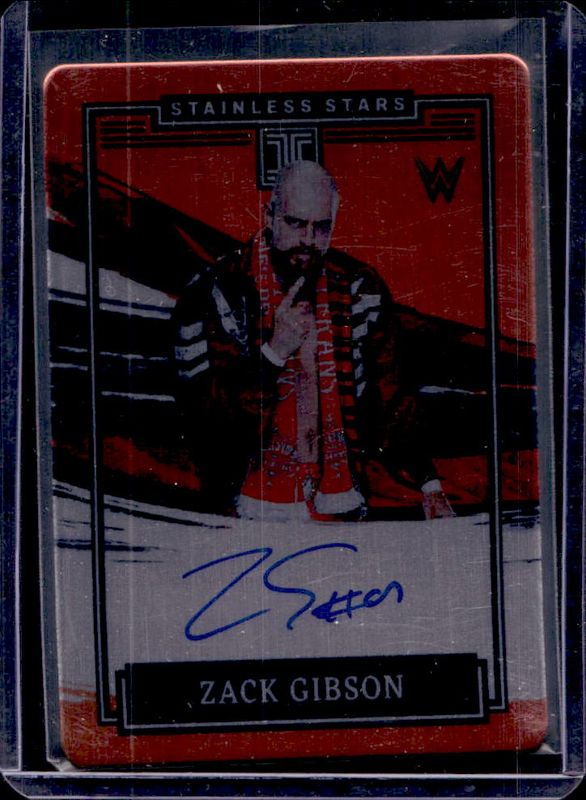 Zack Gibson 2022 Impeccable WWE #SS-ZGB Stainless Stars Autographs - Orange /25 RAW