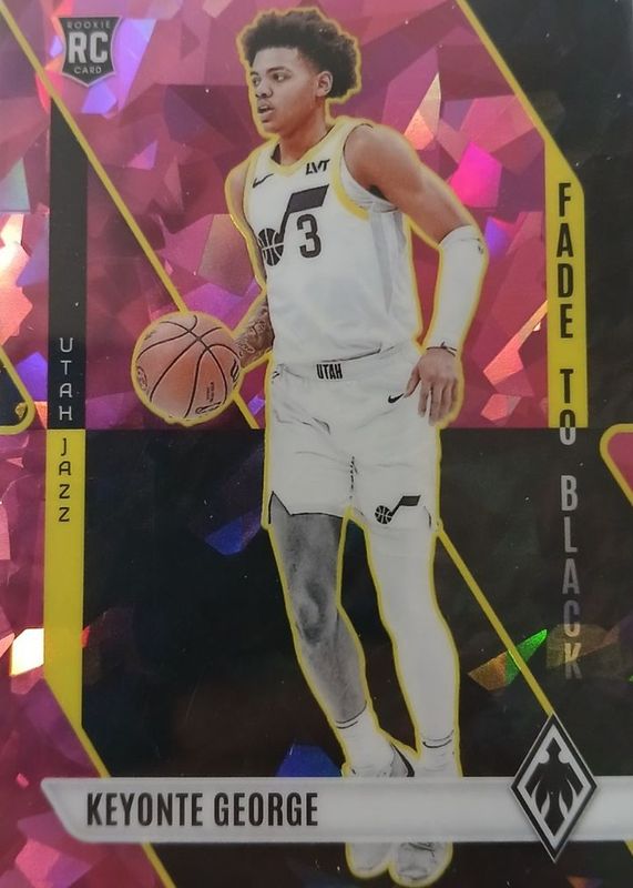 Keyonte George 2023 Phoenix #17 Fade to Black - Pink Ice /25 Rookie RAW