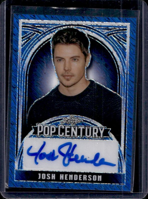 2024 Leaf Metal Pop Century #BA-JH1 Base Autographs Diagonal - Shimmer Dark Blue /15