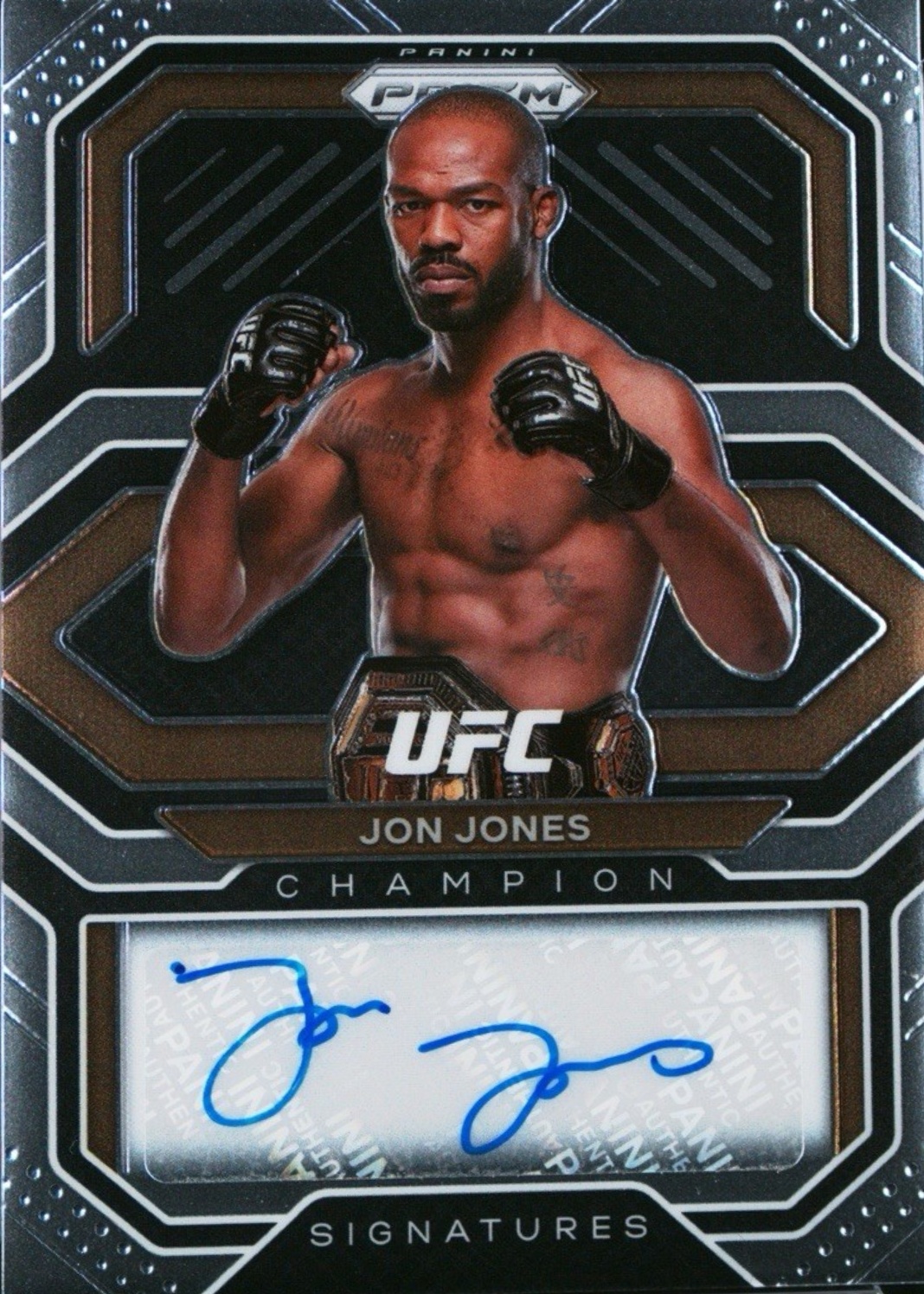 Jon Jones 2021 Prizm UFC #CS-JJN Champion Signatures Price Guide ...