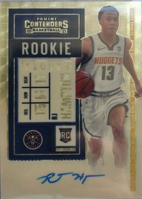 2020 Contenders #104 Rookie Ticket Auto - Premium Gold Vinyl /1 (White Jersey)