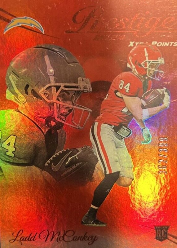 Ladd McConkey 2024 Prestige #331 Red Premium Xtra Points /399 Rookie RAW