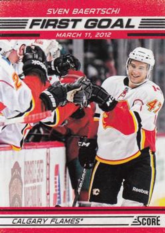 Sven Baertschi 2012 Score #FG13 First Goal Rookie RAW