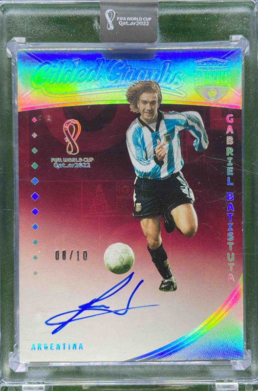 Gabriel Batistuta 2022 Eminence FIFA World Cup #GG-GBA Gilded Graphs /10 RAW