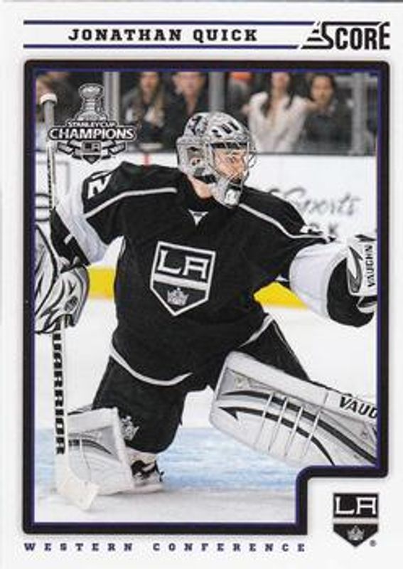 Jonathan Quick 2012 Score #224 Base RAW
